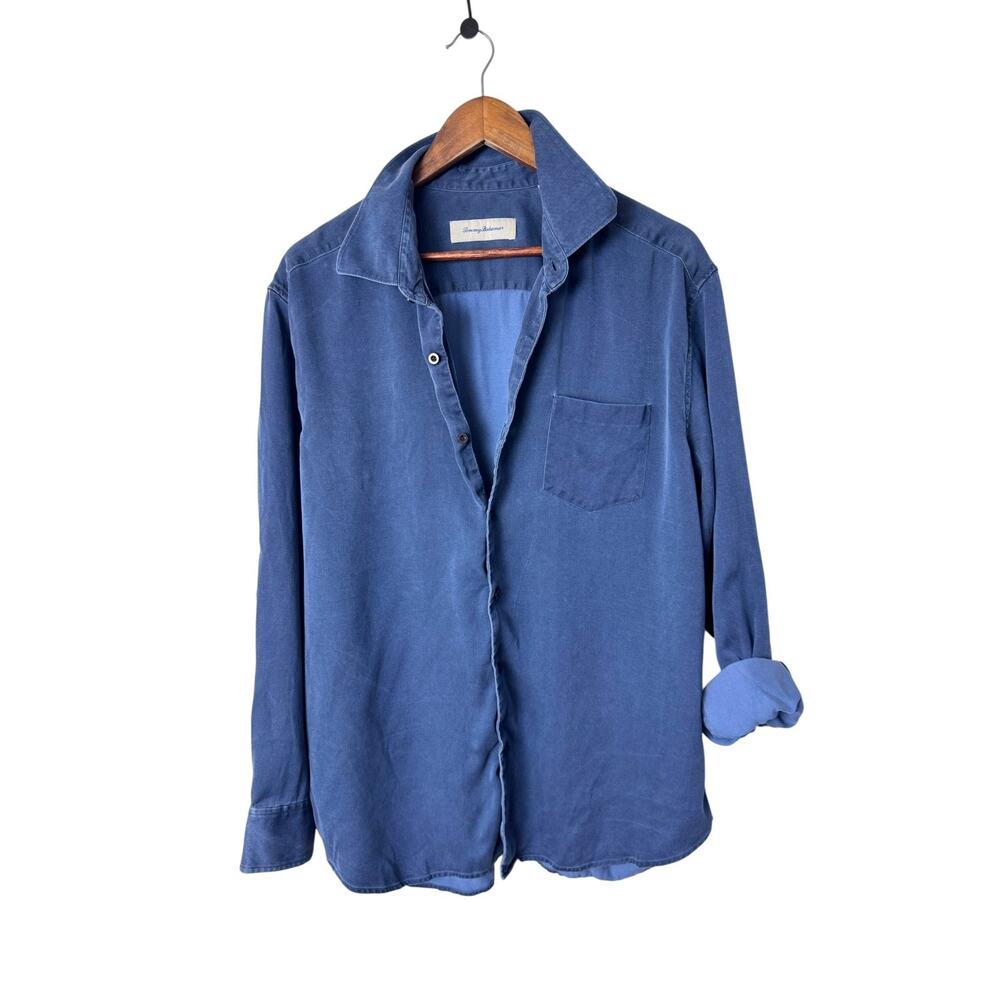 Tommy Bahama Men'S Silk+ Wool Button down Shirt XL Quiet Luxury Corpcore